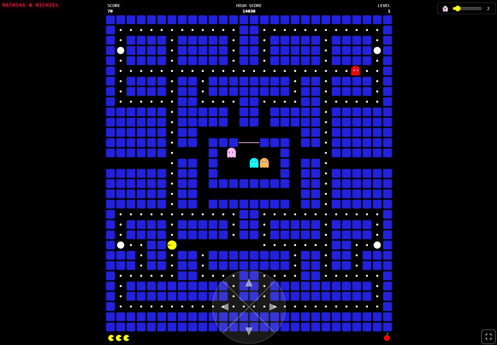 PACMAN game screenshot - built autonomously by AI