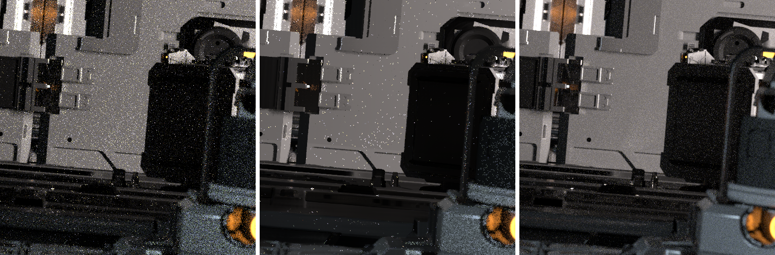 Denoise comparison: in-focus detail region