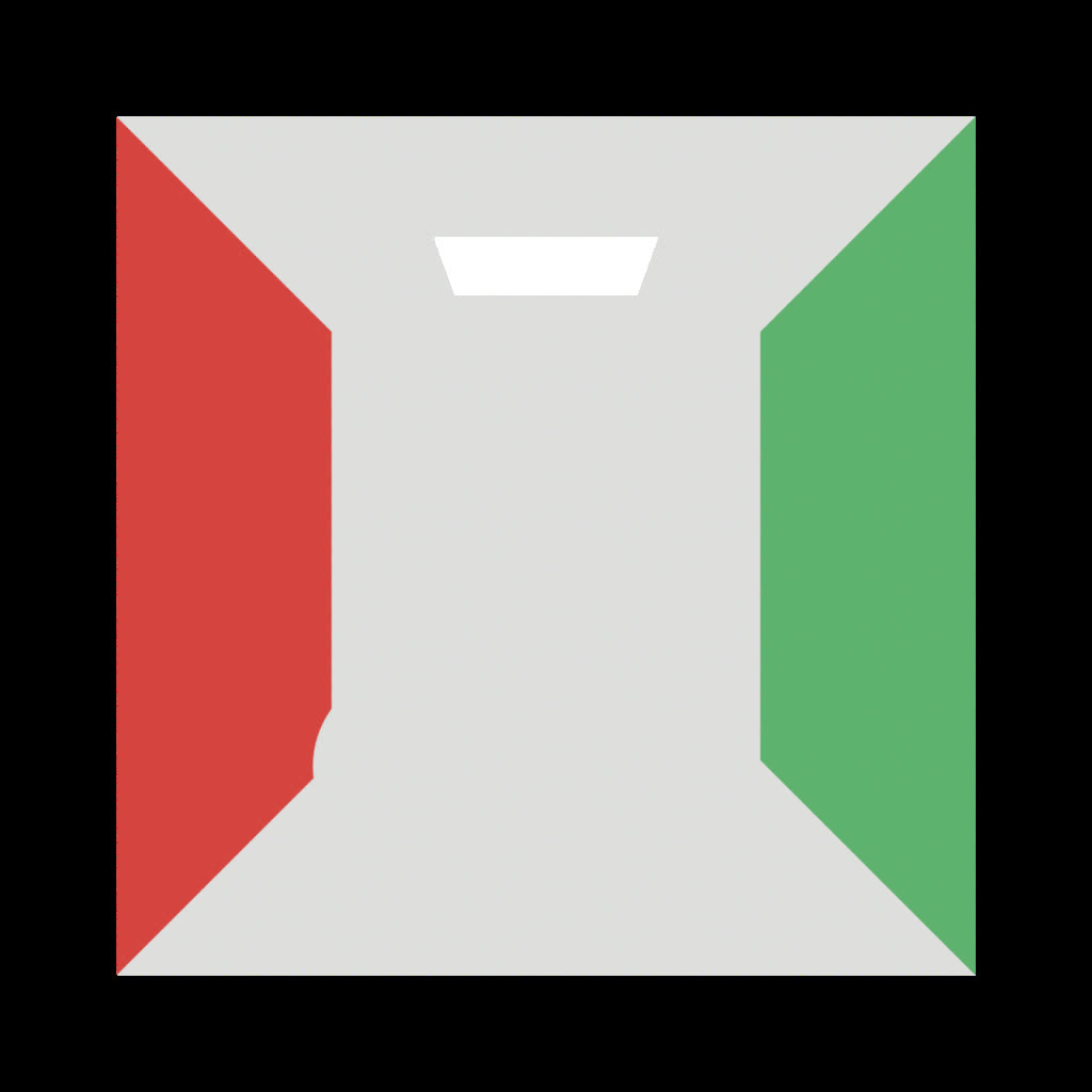Albedo feature channel of the Cornell test scene