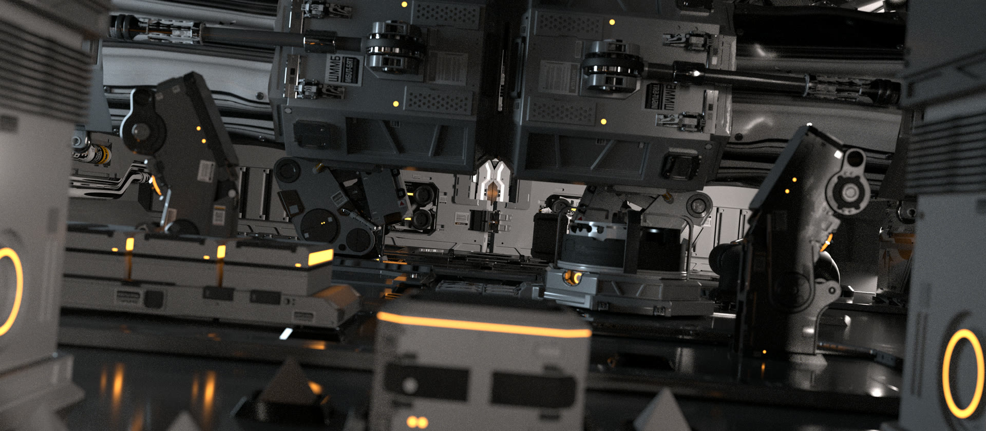 Zero-Day frame 120, rendered by the Panoramix Renderer at 4983x2180, 1024 samples per pixel